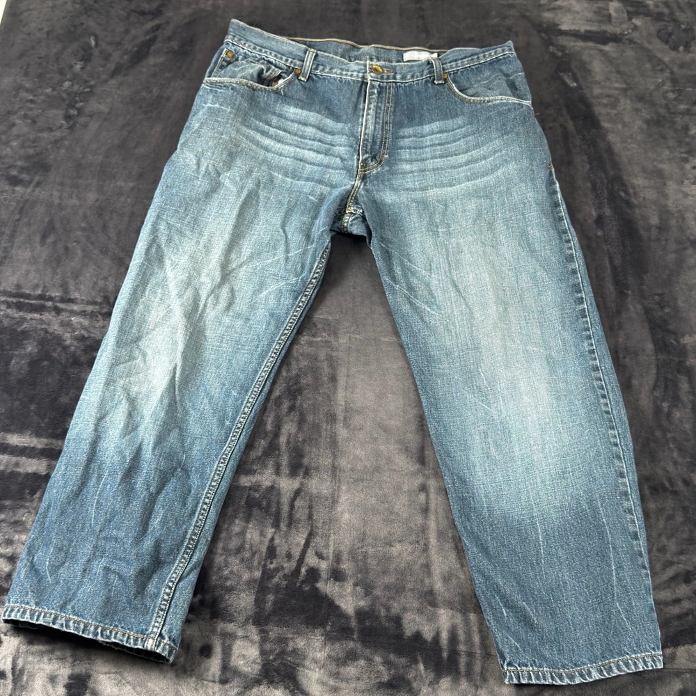 SilverTab Baggy Jeans Mens 38x30 Blue Medium Wash 100% Cotton 90s Loose Fit